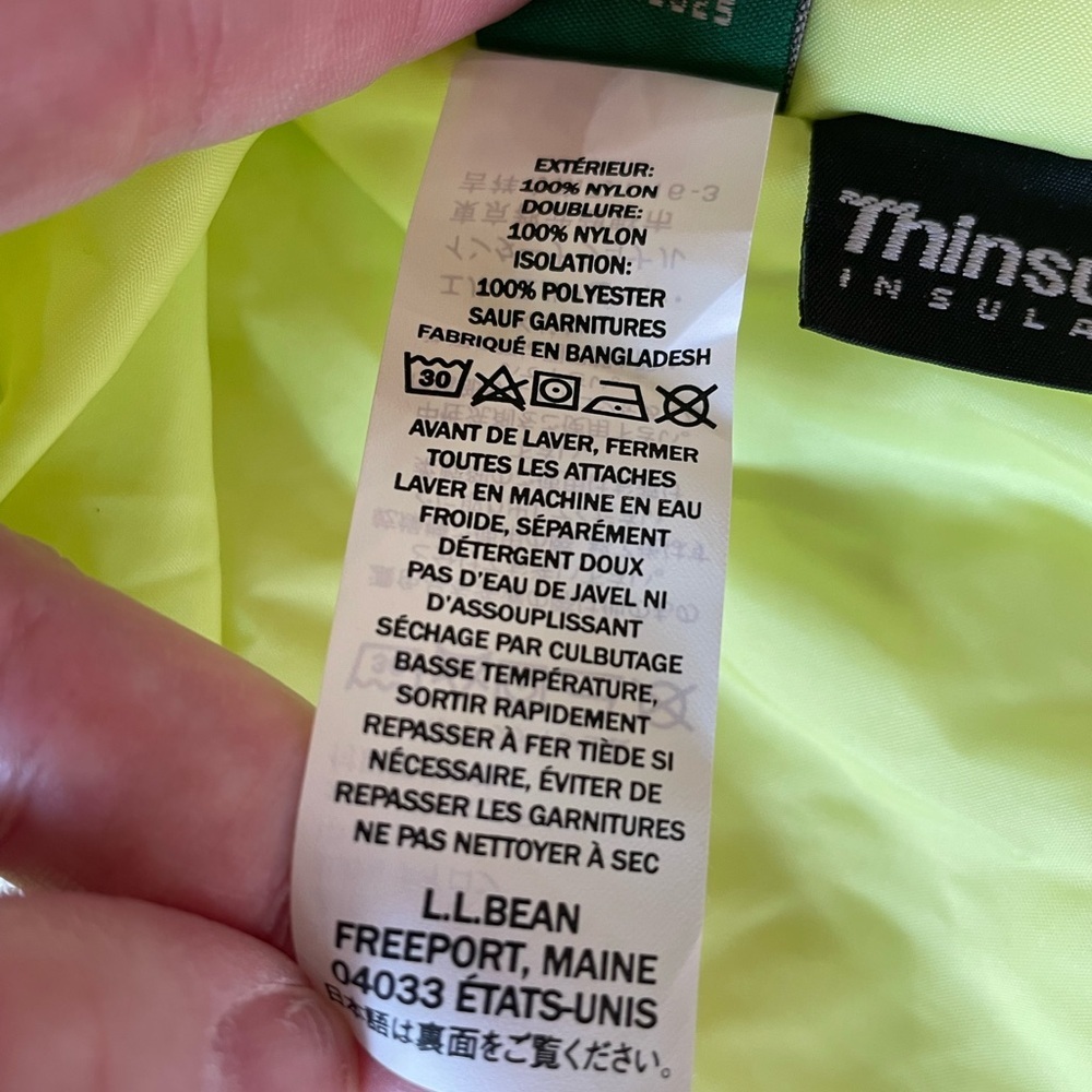L.L. Bean Glacier Summit Waterproof Ski Jacket Blue Thinsulate Youth Large 14-16 - Picture 10 of 11